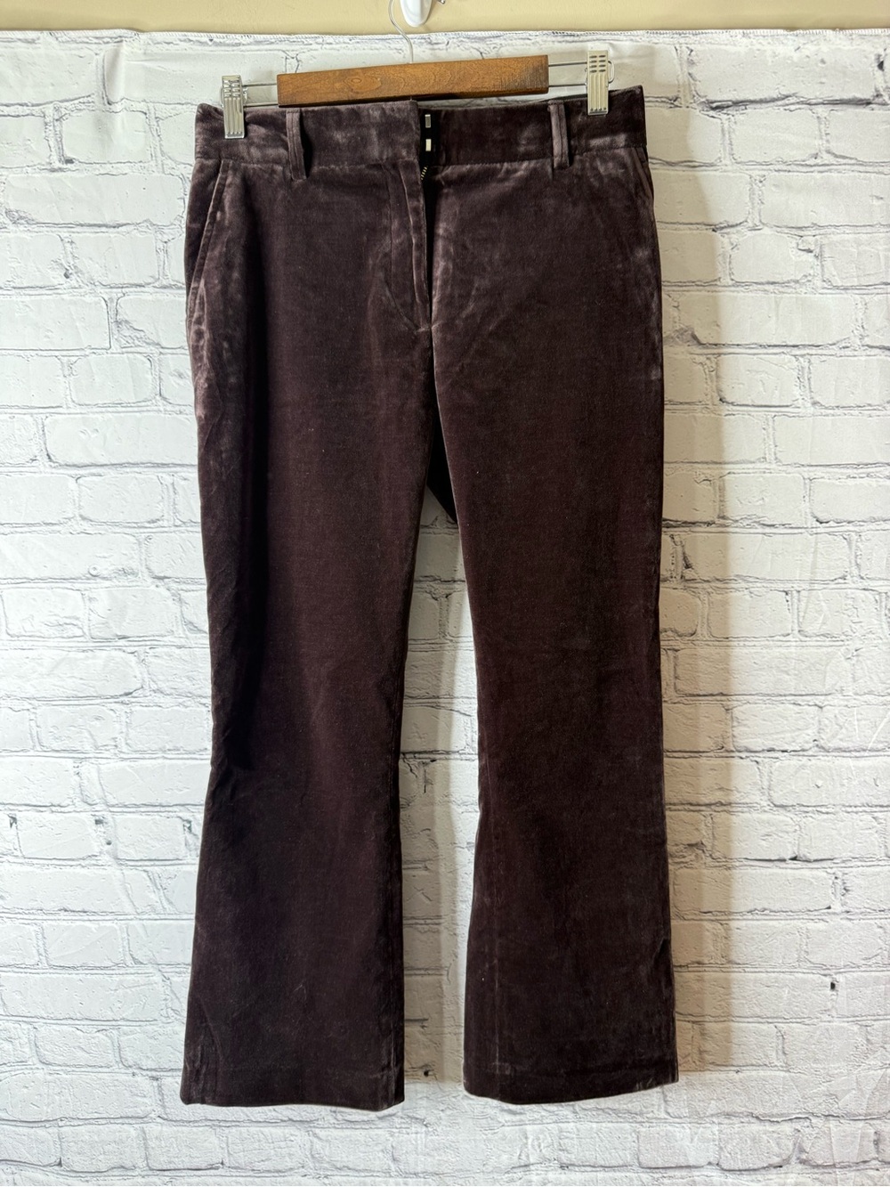 Women’s frame velvet cropped flare pants